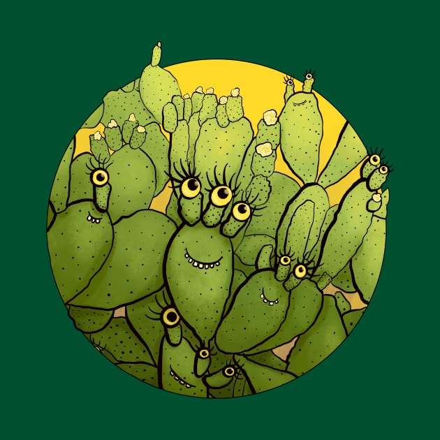 Funny Cactus Character Succulent Creatures by Boriana Giormova