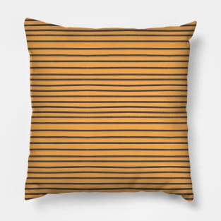 Inkwell grey stripes on yellow Pillow