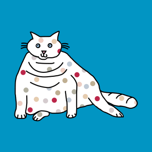 Spotty Chonk Cat in the Magentaverse T-Shirt