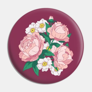 Bouquet of pink peonies Pin