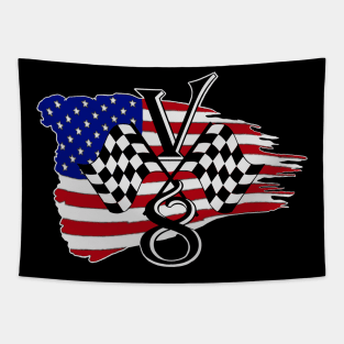 American muscle V8 symbol Tapestry