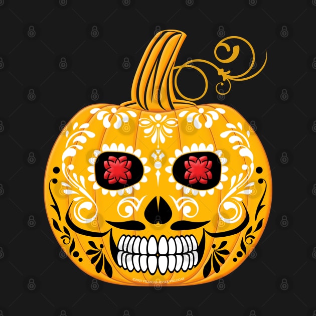 Mexican Halloween Macho Pumpkin by vjvgraphiks