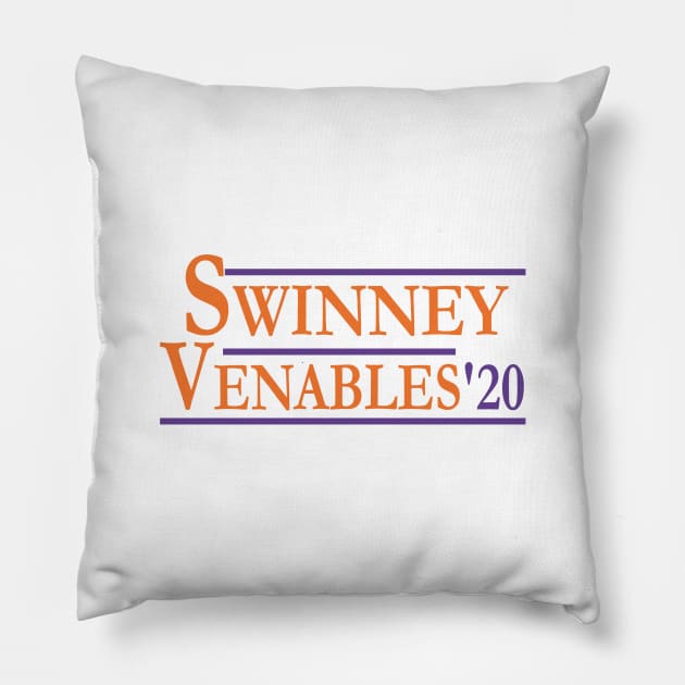 coach swinney , swinney venables Pillow by MultiiDesign