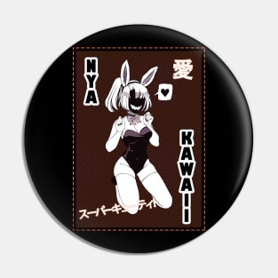 Bunny Girl Kawaii Orange Pin