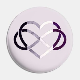 Polyamory Heart - Asexual Pride Pin