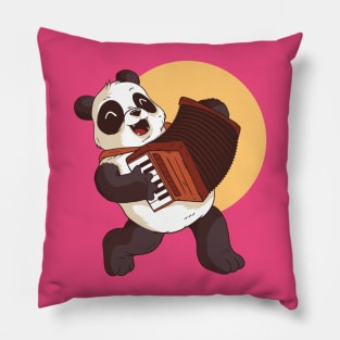 Panda Playing Accordion Pillow