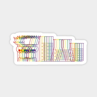 Beaker Science Pun - Pride Flag Repeating Print Magnet