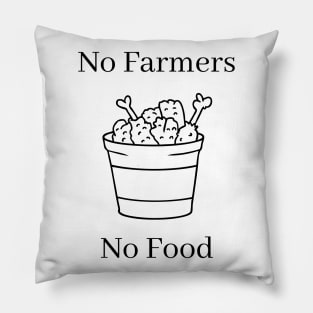 No Farmers No Food. Essential Farmers. No Future without Farmers. Support Farmers. Pillow