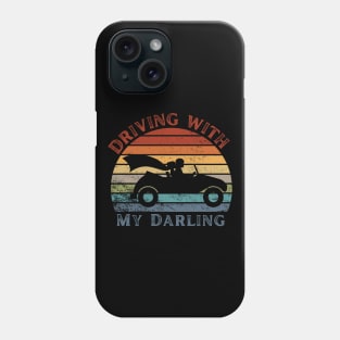 Driving with My Darling - Vintage Sunset Couples Romantic Phone Case