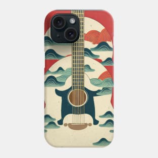 Acoustic Guitar Japanese Style Abstract Artwork Phone Case