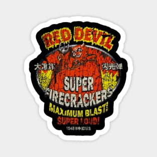 Red Devil Super Firecrackers // Vintage Magnet