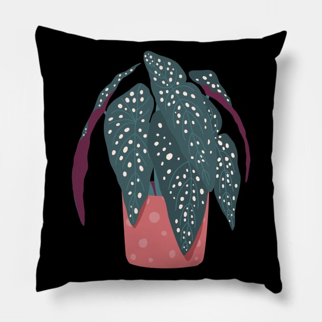 Begonia Maculata - Polka Dot Plant Pillow by The3rdMeow