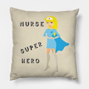 Nurse super hero - cartoon Pillow