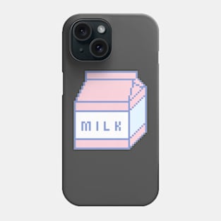 Pixel Strawberry Milk Box Carton | Vintage 90's Retro Pixel Art Phone Case