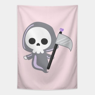 Pastel Goth Cute Loving Grim Reaper Tapestry