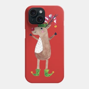 Reindeer wearing elf shoes Phone Case