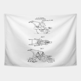 Distributor and Planter Vintage Patent Hand Drawing Funny Novelty Gift Tapestry