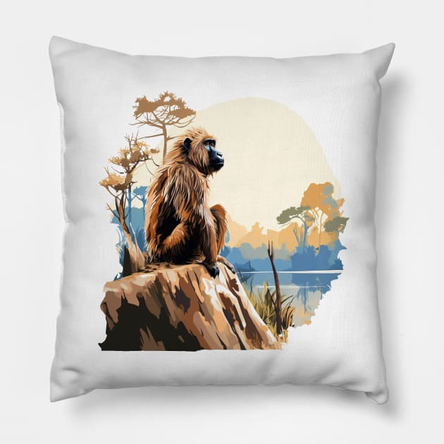 Baboon Pillow by zooleisurelife