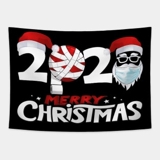 Merry Christmas 2020 Funny Santa Quarantine Xmas Face Mask Tapestry