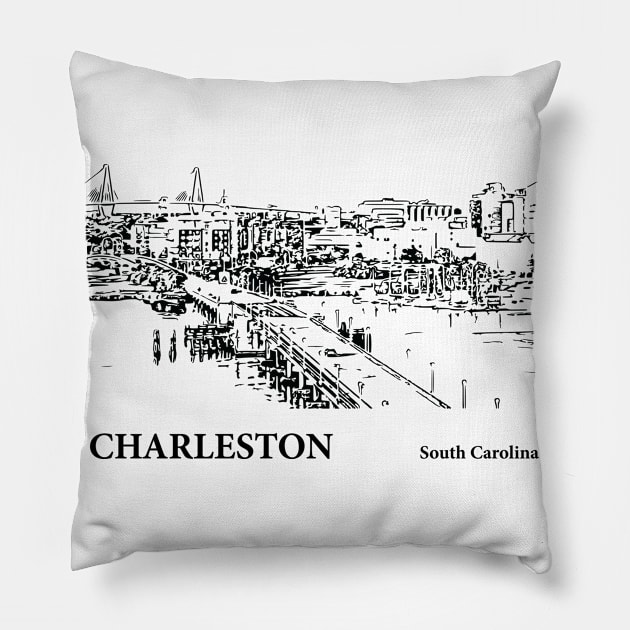 Charleston - South Carolina Pillow by Lakeric