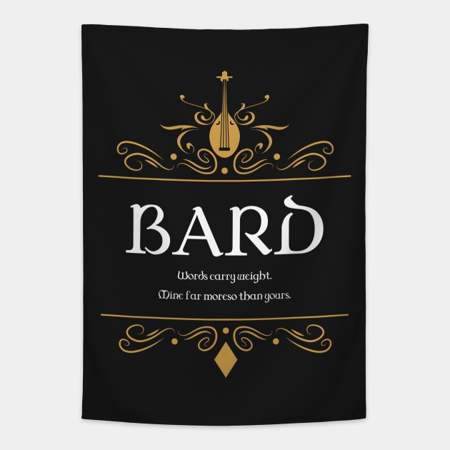 Bard Bards Buff Tabletop RPG Addict Tapestry by pixeptional