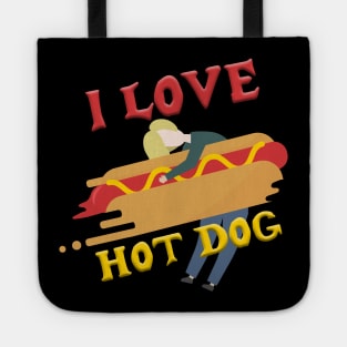 I Love Hot Dog Tote