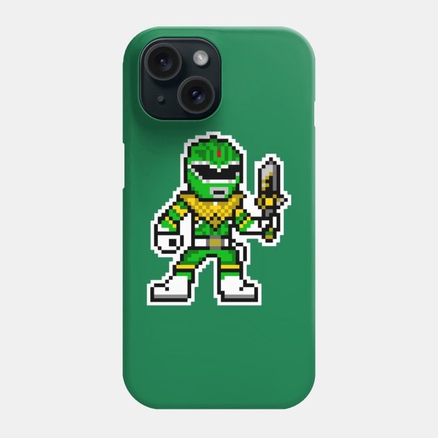 Green Ranger Pixel Phone Case by Javier Casillas