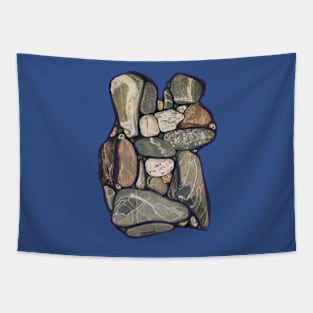 Safely On Your Shoulder Rock Art Tapestry