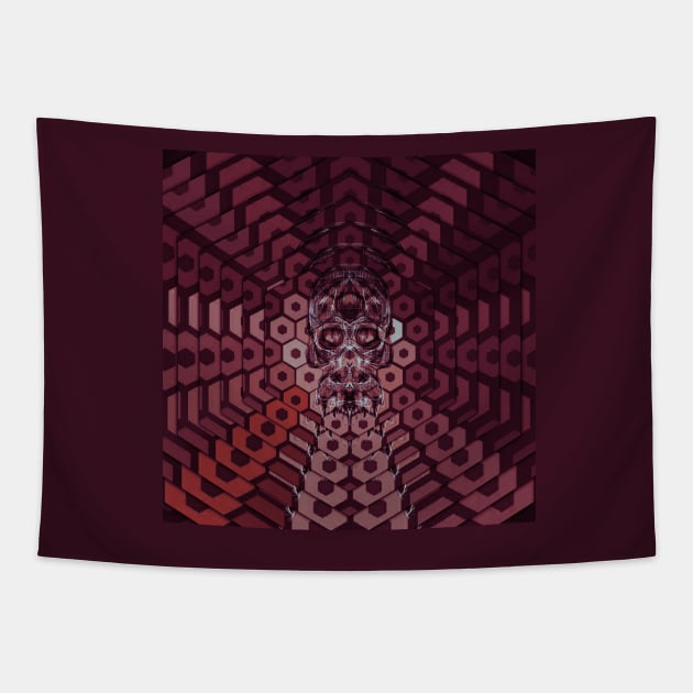 Electroluminated Skull Radiate - Sangria Tapestry by Boogie 72