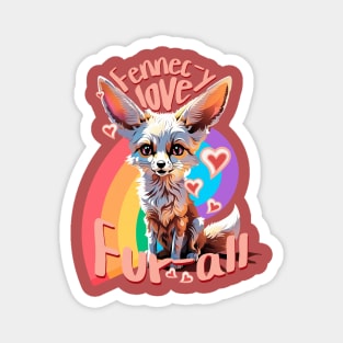 Cute Fennec Foxes Lover a Girl Who Loves Fennec Kawaii Foxes Magnet