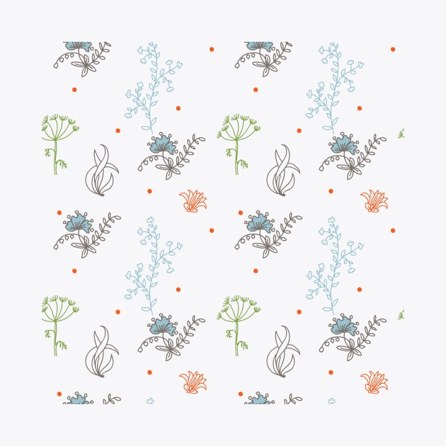 Elegance Seamless pattern with flowers by Olga Berlet