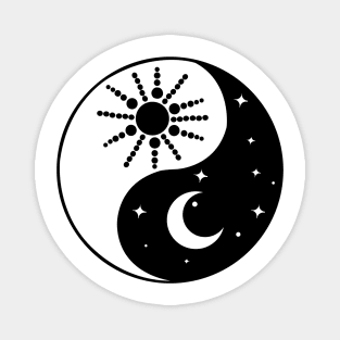 Yin Yang Sun and Moon Magnet