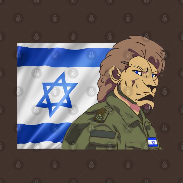 LION WITH ISRAEL FLAG by O.M design