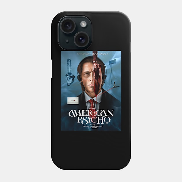 American-psycho-drawing Phone Case by SAN ART STUDIO 