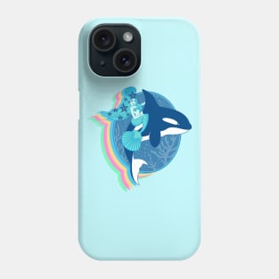 The Mermaid and the Orca Phone Case