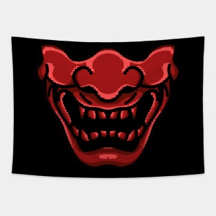 Oni mask pixle Tapestry