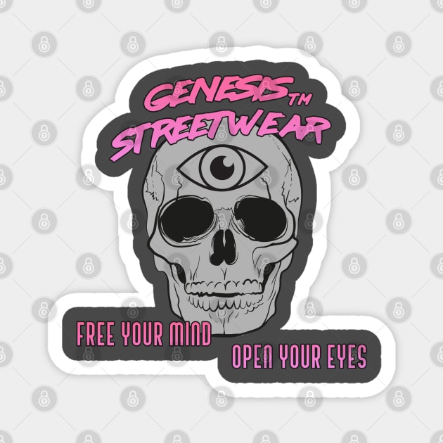 Genesis Streetwear - Free your mind Magnet by retromegahero