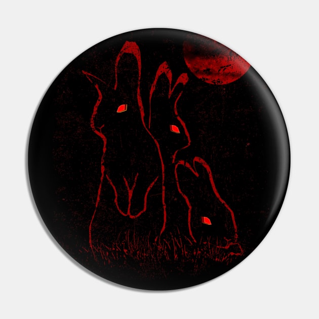 Evil Bunnies Pin by bronzarino