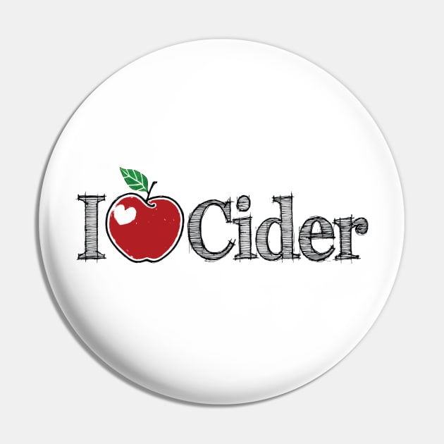 I Love Cider Pin by CYDERPUNK-INC.