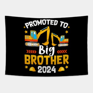 Kids Promoted to Big  2024 Construction Excavator Toddlers Tapestry