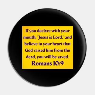 Bible Verse Romans 10:9 Pin