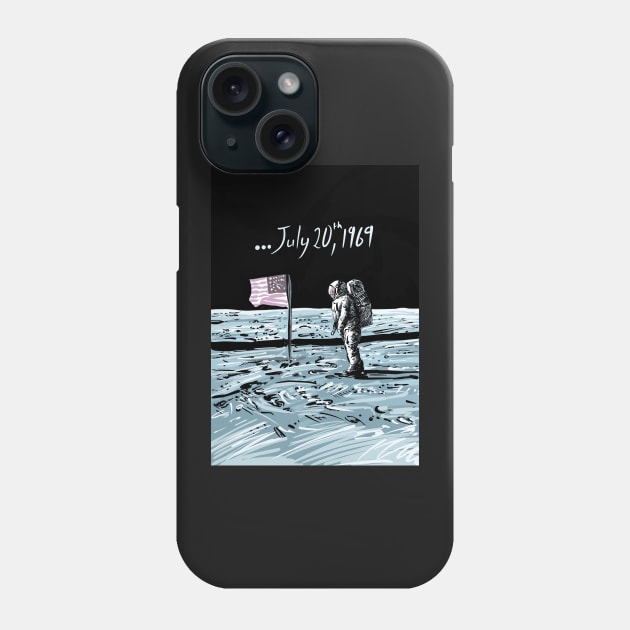 Moon landing 1969 Phone Case by stephenignacio