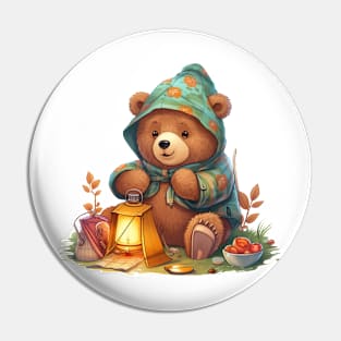 Camping Bear #2 Pin