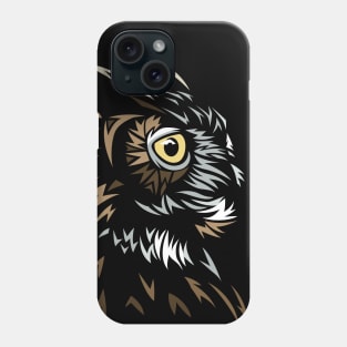 Tribal owl profile Phone Case