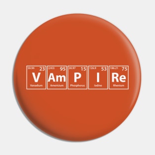 Vampire (V-Am-P-I-Re) Periodic Elements Spelling Pin