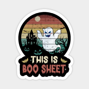 This Is Boo Sheet Ghost Retro Halloween Costume Men Women Magnet