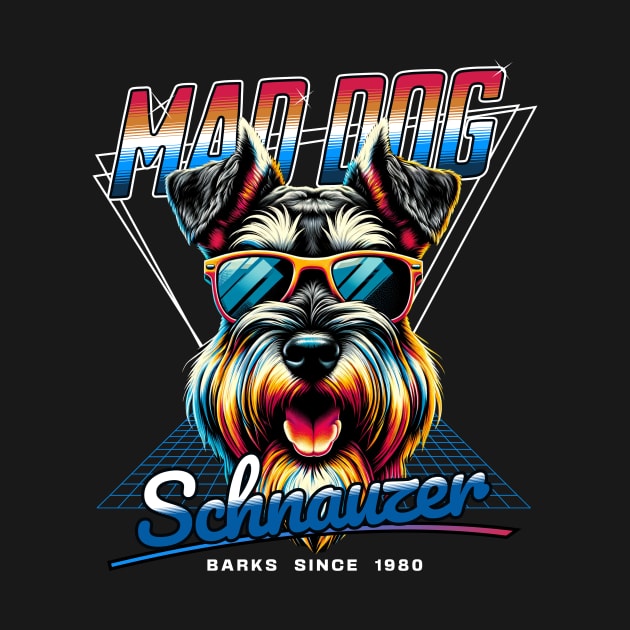 Mad Dog Schnauzer by Miami Neon Designs