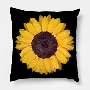 sunflowers watercolor sunshine flowers Pillow