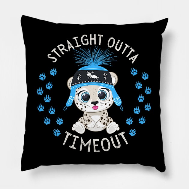 Straight Outta Timeout Cute and Smart Cookie Sweet little tiger cute baby outfit Pillow by BoogieCreates