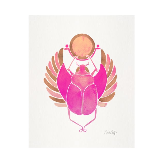 rose gold pink scarab by CatCoq